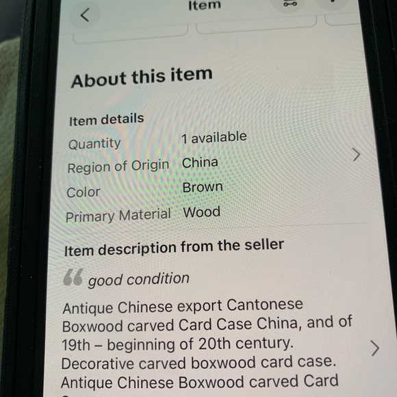 Vintage antique hand carved card cases - Picture 6 of 6